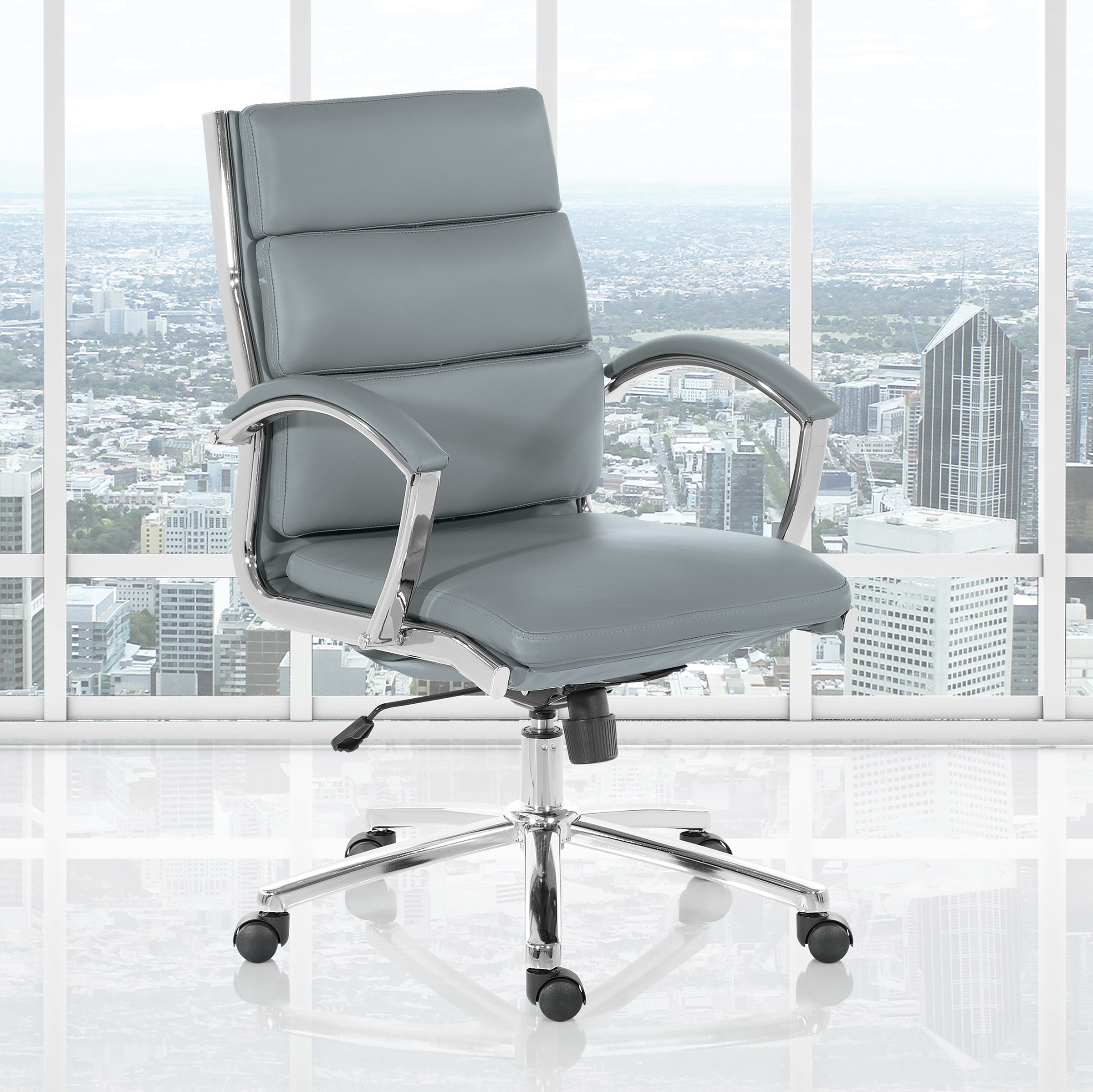 Mid Back Exec Faux Lthr Chair